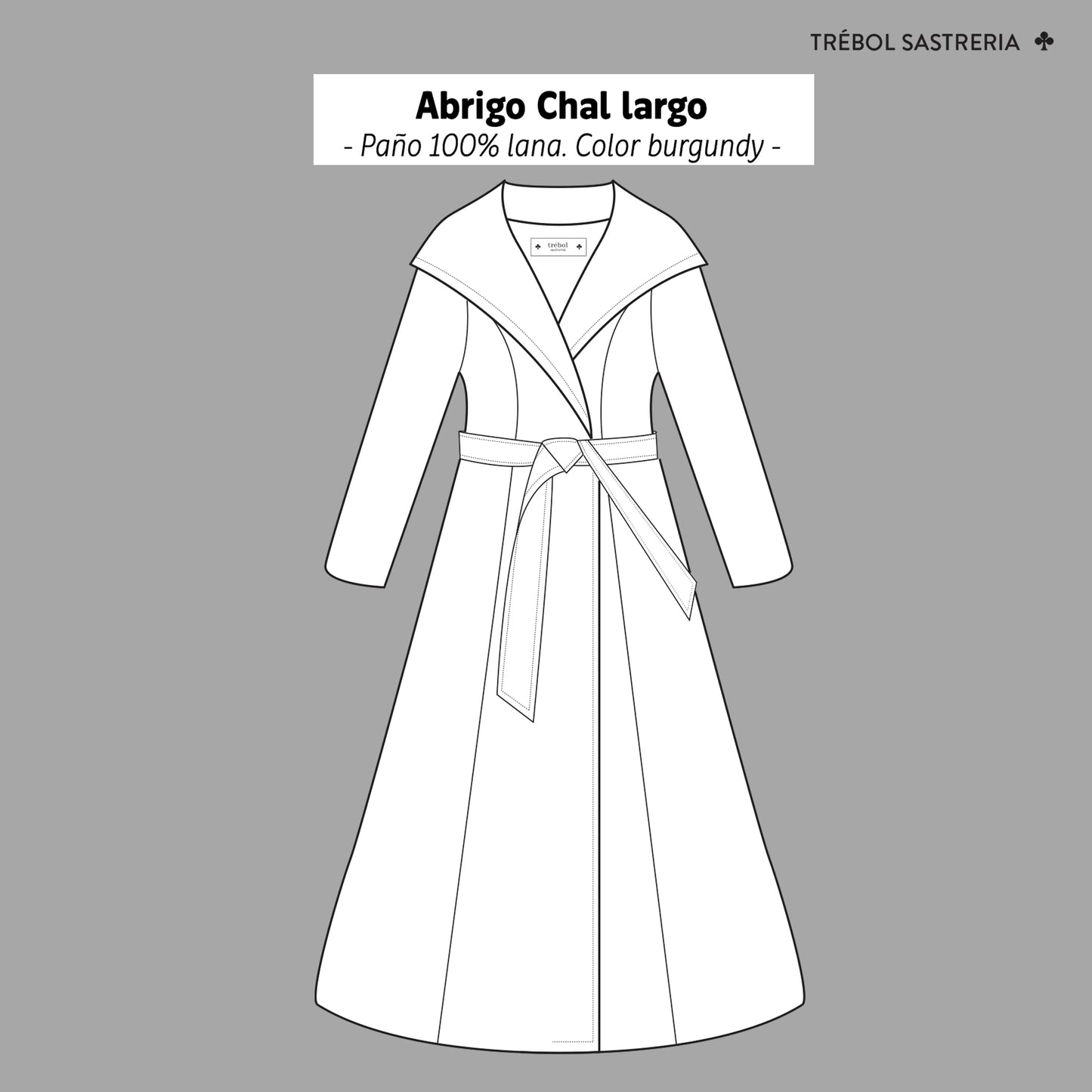 Abrigo Chal largo.