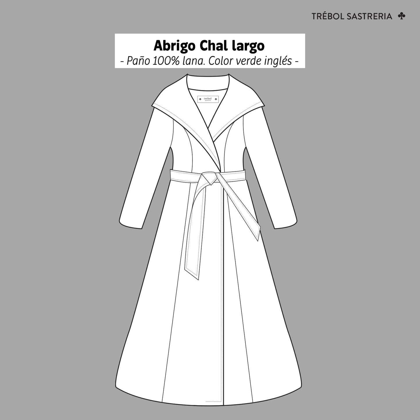 Abrigo Chal largo.