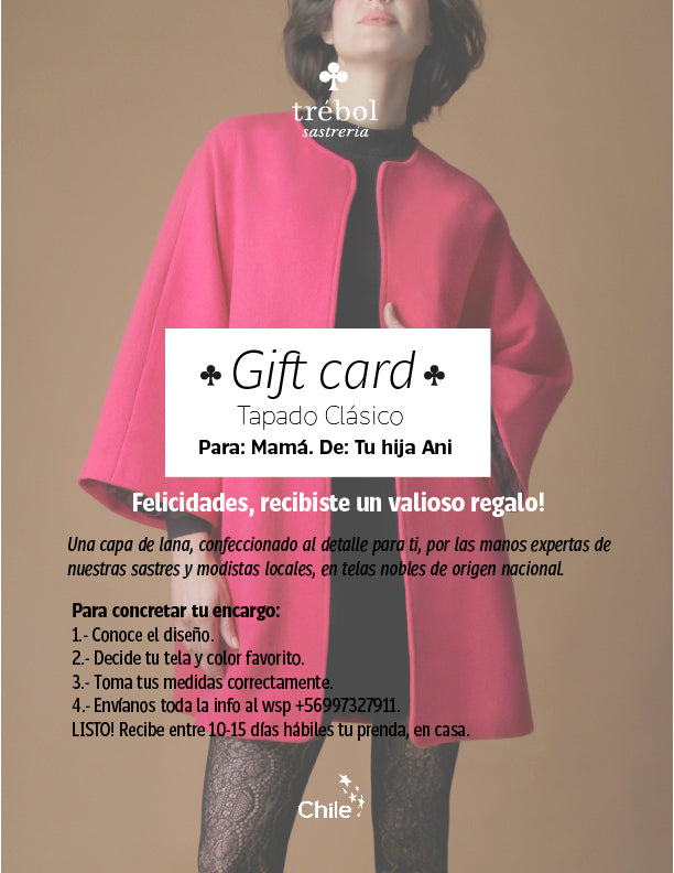 Gift Card Tapado Clásico