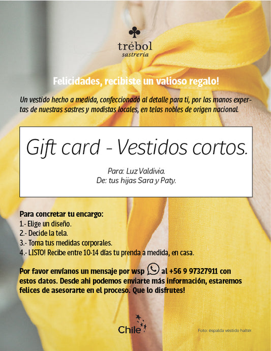 Gift Card Vestido Corto
